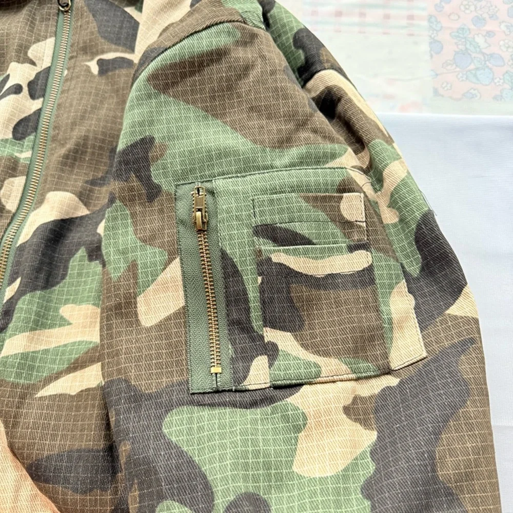 Camouflage Reversible Jacket 2way y2k - Picture 6 of 8